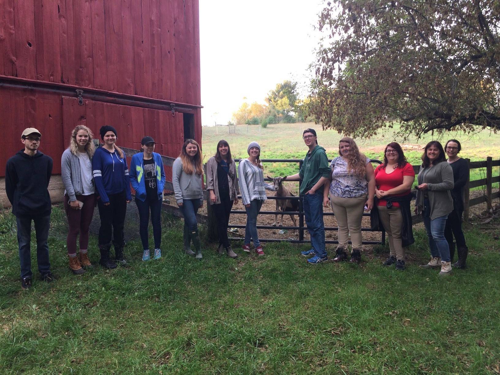 Kate Fairman with Students